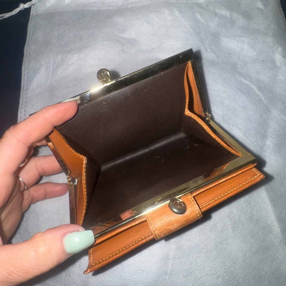 Loewe Tan Leather Wallet with Gold Accent - Picture 6 of 11